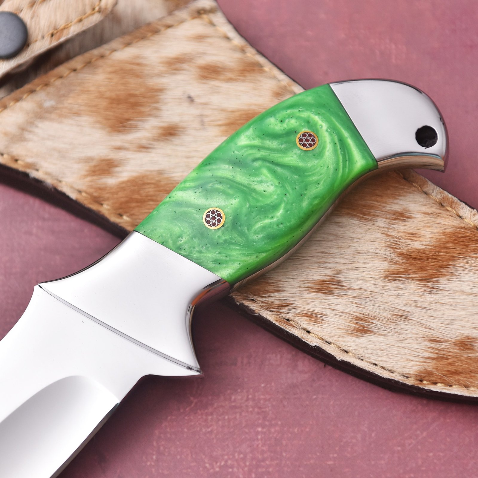 custom handmade J2 steel Premium Quality with Loveless knife with an original cow leather sheath custom handmade J2 steel Premium Quality with Loveless knife with an original cow leather sheath