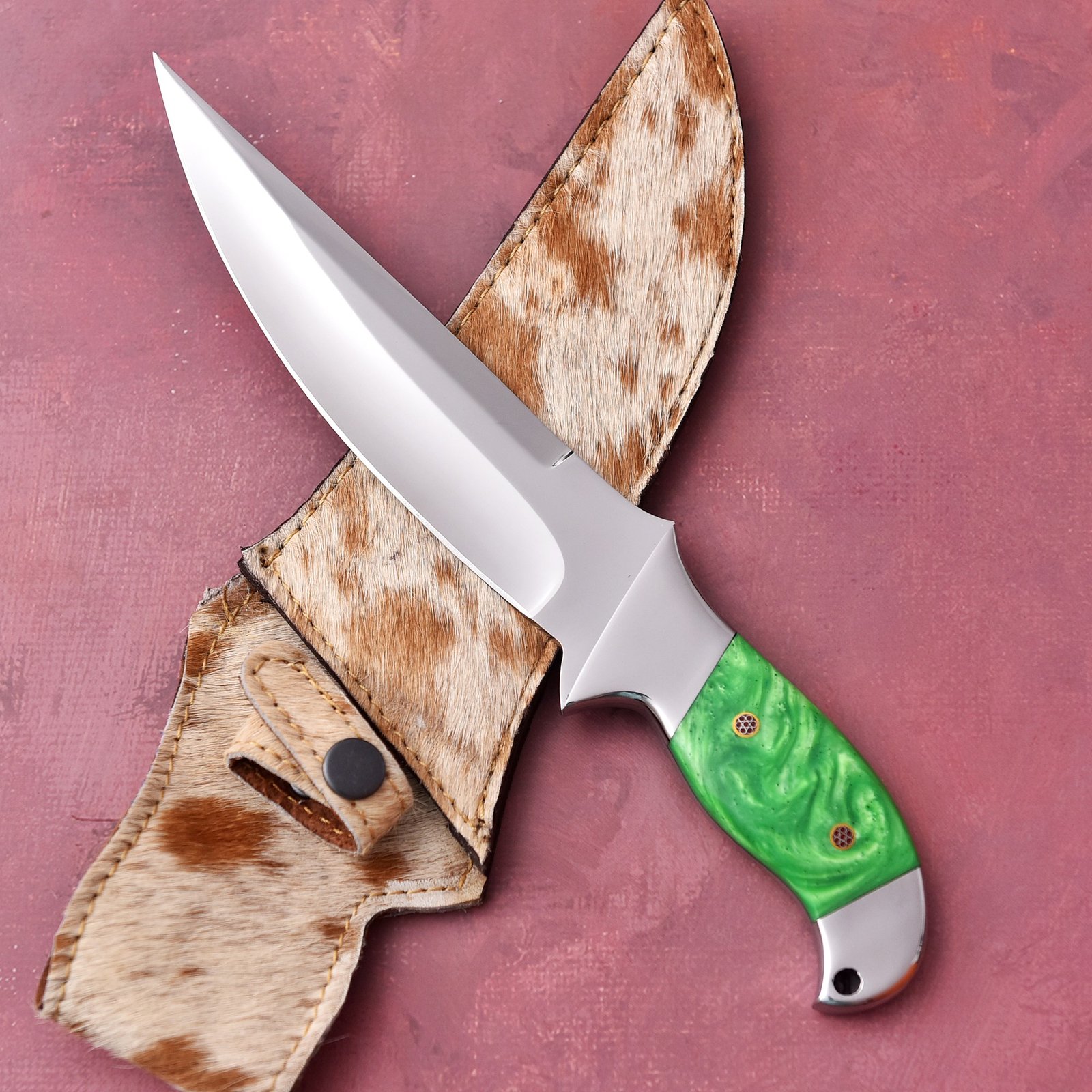 custom handmade J2 steel Premium Quality with Loveless knife with an original cow leather sheath custom handmade J2 steel Premium Quality with Loveless knife with an original cow leather sheath