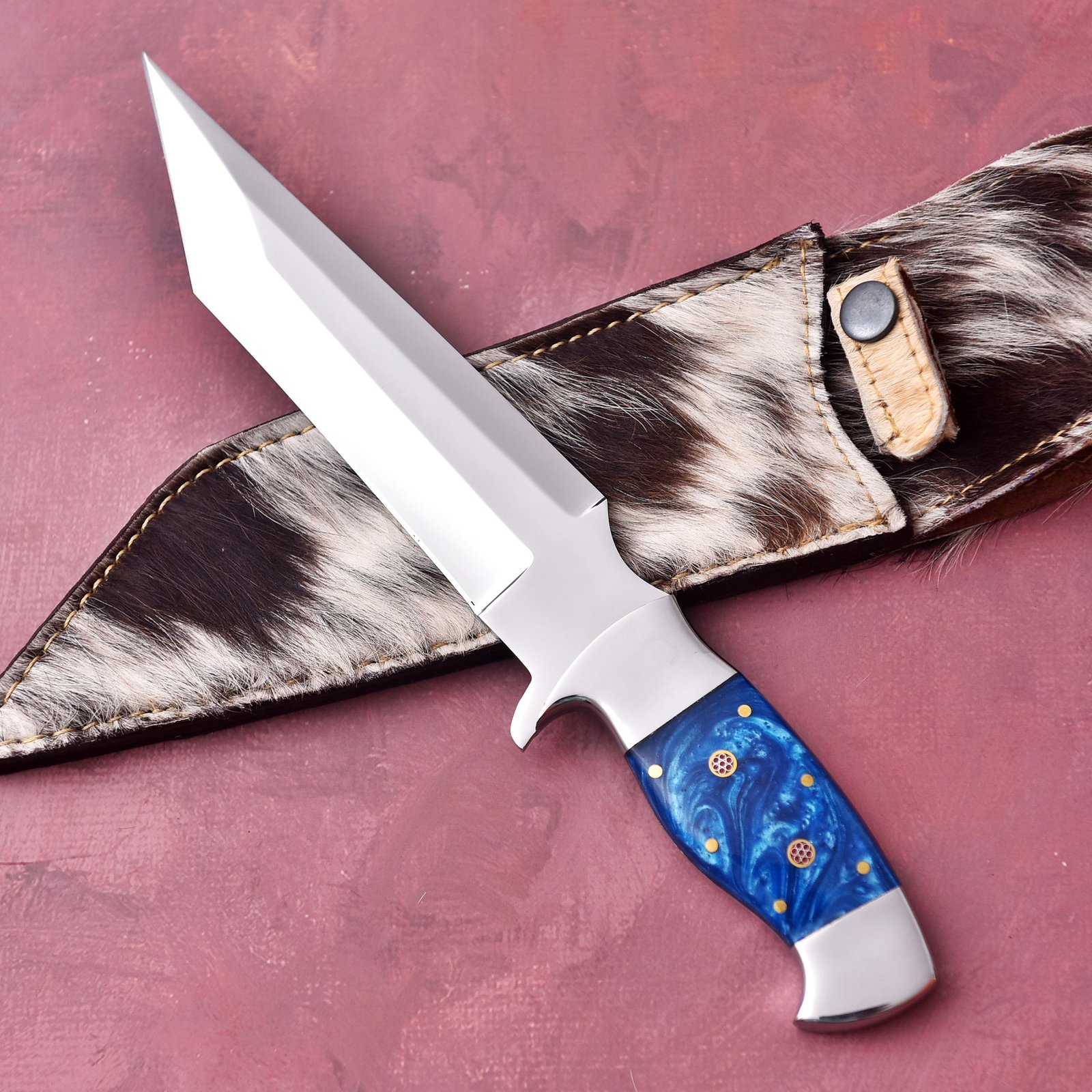 custom handmade J2 steel Premium Quality with Loveless knife with an original cow leather sheath custom handmade J2 steel Premium Quality with Loveless knife with an original cow leather sheath