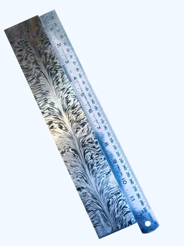 Feather Damascus Bar Billet Steel 30x5cm Bush Crafts Knife Making