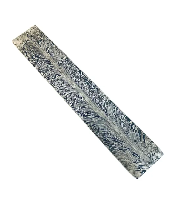 Feather Damascus Bar Billet Steel 30x5cm Bush Crafts Knife Making