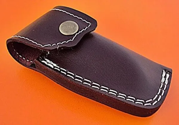 Custom Handmade Damascus Steel, Bone Handle, pocket knife, liner lock folding knife