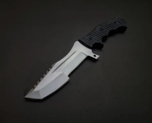 Tactical Custom Handmade Tracker Knife Full Tang Fixed Blade Hunting Knife With Cow Leather Sheath