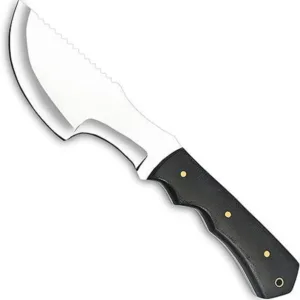 D2 Steel Tracker Knife 12"Fixed Blade Bushcraft Survival Knife Full Tang with Micarta Handle & Leather Sheath for Camping, Hunting, Outdoor
