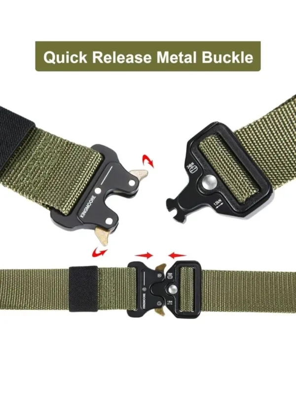 Men’s Tactical Belt for Outdoor Combat, Hunting & Survival | Military Utility Webbing Waist Belt