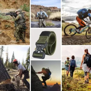 Men’s Tactical Belt for Outdoor Combat, Hunting & Survival | Military Utility Webbing Waist Belt