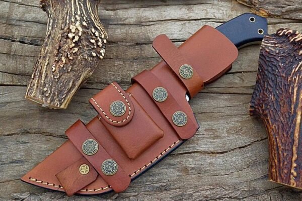 Custom Handmade J2 Steel Hunting Tracker Knife With Leather Sheath