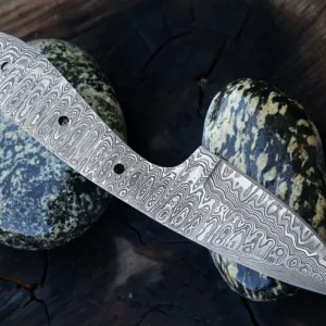 Blank Blade, Knife Blank, DIY Knife, Damascus Steel, Hunting Knife, Hand Made Knife, Christmas Gift, Anniversary Gift, Chef Gift, Knife