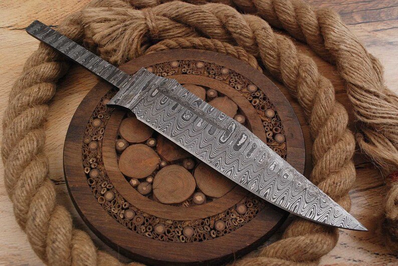 Damascus blade Hand-forged Damascus blank Damascus blank blade Damascus blade Hand-forged Damascus blank Damascus blank blade