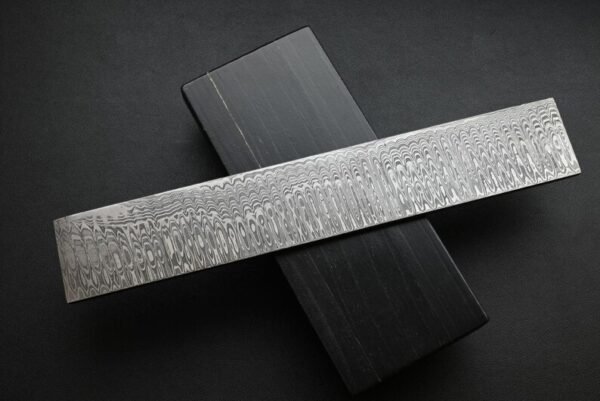 12 inch Ladder Pattern Billet for Knife Making, Handmade Damascus Steel Blank Billet Bar, Custom Knife Material.