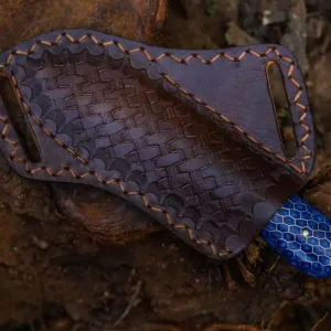 Handmade Carbon Steel Skinner Knife, Honey Comb Handle Hunting Knife, Birthday Gift, Wedding Gift for Men, Gift For Husband, Christmas Gift