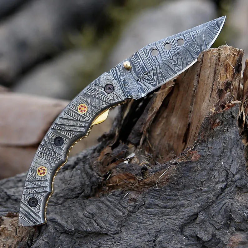 Custom Damascus Pocket Knife-Engraved Folding Knife for Men-Personalized Gift for Boyfriend-Monogrammed Gift for Groomsman Best man Gift Custom Damascus Pocket Knife-Engraved Folding Knife for Men-Personalized Gift for Boyfriend-Monogrammed Gift for Groomsman Best man Gift