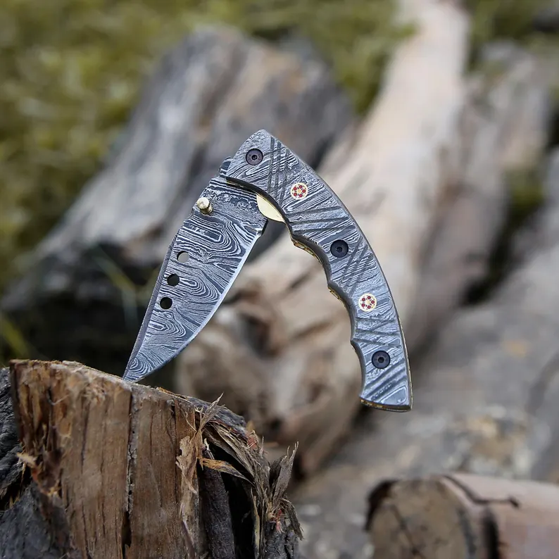 Custom Damascus Pocket Knife-Engraved Folding Knife for Men-Personalized Gift for Boyfriend-Monogrammed Gift for Groomsman Best man Gift Custom Damascus Pocket Knife-Engraved Folding Knife for Men-Personalized Gift for Boyfriend-Monogrammed Gift for Groomsman Best man Gift